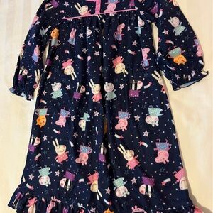 Peppa Pig Girls Toddler Flannel Nightgown Size 2T Navy
